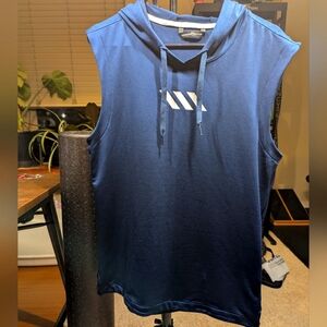 Navy Blue Adidas Sleeveless Hoodie